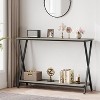 2-Tier Narrow Console Table, Small Entryway Table, Thin Entrance Sofa Table, Side Table for Behind Couch or Wall, Kitchen Counter, grey - 2 of 4