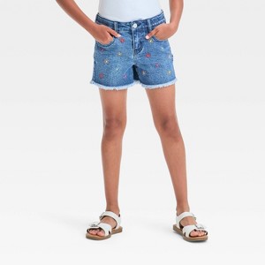 Girls' Mid-Rise Cutoff Jean Shorts - Cat & Jack™ - 1 of 4