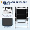 6 Pieces Patio Dining Set with Umbrella,Outdoor Furniture Set with 4 Folding Chairs & Tempered Glass Top Dining Table - 4 of 4