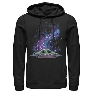 Men's Star Wars: The Mandalorian Galaxy Grogu Pull Over Hoodie - 1 of 4