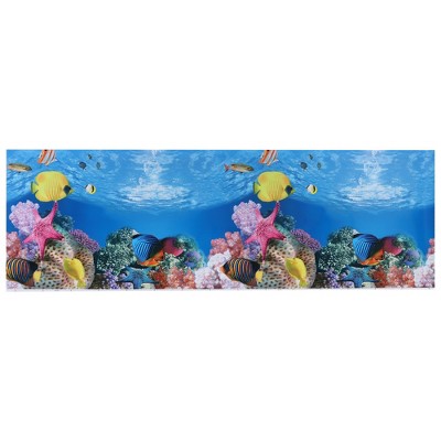 Unique Bargains Aquarium Background Poster Double-sided Aquarium Fish Tank Background Decorative Paper Sticker 1 Pc