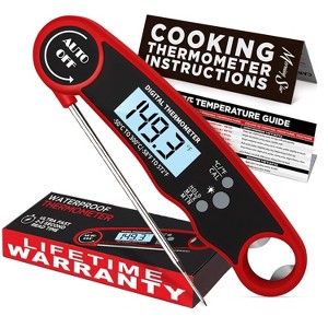 Morning Star Digital Instant Read Meat Thermometer – Waterproof Food Thermometer with Backlight, Foldable Probe & Magnet - 1 of 4