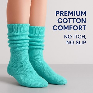 Kids Cotton Slouch Socks 1 Pair Soft Elastic and Breathable Ages 6–8 - 1 of 4