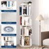 4 Tier 360° Rotating Bookshelf, Free Standing Wooden Bookcase, Book Storage Organizer for Living Room, Bedroom - 4 of 4