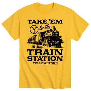 Men's - Yellowstone - Take 'Em To The Train Station Short Sleeve Graphic T-Shirt - 1 of 4