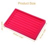 Unique Bargains Velvet 7 Slots Jewelry Trays Stackable Tray Box Showcase for Rings Earrings Studs 1 Pc - 4 of 4