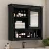 NicBex 32"x28" Elegant Wall Mounted Bathroom Cabinet with Mirror&5 Adjustable Shelves,Mirrored Medicine Cabinet for Bathroom,Matte Finish - 4 of 4