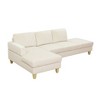 DOMETOUR 2-Piece Modern Beige Lint Couch L-Shaped Sectional Sofa for Living Room - 2 of 4