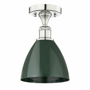 Plymouth Dome - 1 Light Semi-Flush Mount In Industrial Style-11.25 Inches Tall and 7.5 Inches Wide - 1 of 1