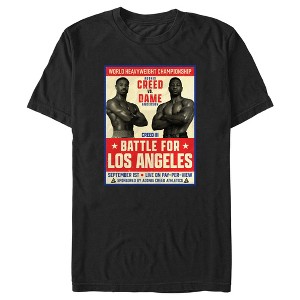 Men's Creed III Battle for Los Angeles Poster T-Shirt - 1 of 4