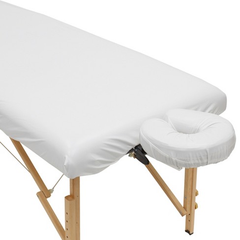 Sposh Premium Waterproof Fitted Sheet for Massage Tables, White