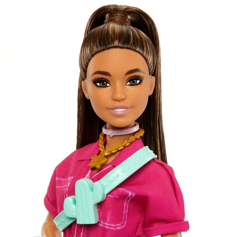Barbie Doll in Trendy Pink Jumpsuit with Accessories and Pet Puppy (Target Exclusive), 5 of 9
