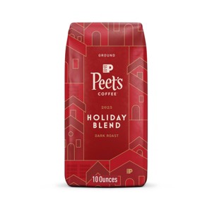 Peet's Coffee Holiday Blend Dark Roast Ground Coffee - 10oz - 1 of 4