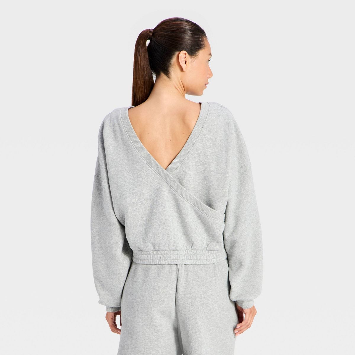 Women's Active Wrap Back Crewneck Pullover - JoyLab™ - thumbnail 5