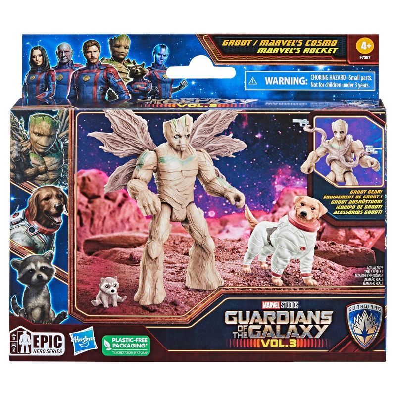 Marvel Guardians of the Galaxy Vol. 3 Groot/Marvel&#39;s Cosmo/Baby Rocket Action Figure Set - 3pk, 2 of 7