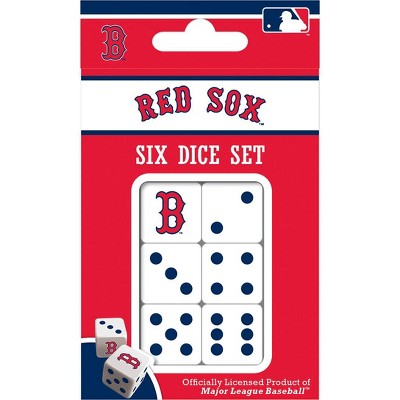 MasterPieces Officially Licensed MLB Boston Red Sox - 6 Piece D6 Gaming Dice Set Ages 6 and Up