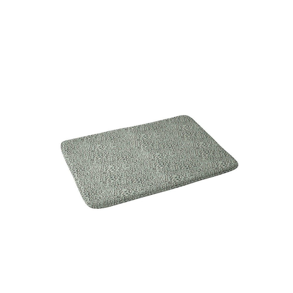 Photos - Bath Mat Holli Zollinger Leopard Memory Foam Bath Rug Green - Deny Designs: Midweight Microfiber, Animal Print, 1'9"x2'10" Rectangle
