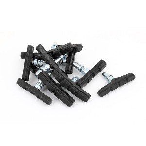 Unique Bargains 12 Pcs Black Rubber V-brake Stop Brake Pads Shoes for Mountain Bike Bicycle 23mm - 1 of 4