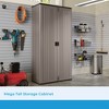 Suncast Tall 80.2" Resin Storage Cabinet with Double-Wall Construction, Platinum - 2 of 4