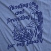 Womens Funny T Shirts Hunting And Providing For My Family Sarcastic Grocery Shopping Tee For Ladies - Crazy Dog Women's T Shirt - 2 of 4