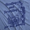 Womens Funny T Shirts Hunting And Providing For My Family Sarcastic Grocery Shopping Tee For Ladies - Crazy Dog Women's T Shirt - image 2 of 4