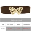 INSPIRE CHIC Women's Gold Butterfly Stretchy Vintage Elegant Elastic Waistband Belts 1 Pc - 4 of 4