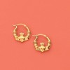 Ross-Simons 14kt Yellow Gold Claddagh Hoop Earrings - 3 of 4