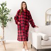 PAVILIA Womens Housecoat Zip Robe, Fleece Zipped Up Front Bathrobe, Plush Warm Long Zipper House Coat Lounger Pockets - 3 of 4