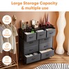 DOMETOUR Dresser for Bedroom 9 Drawer Fabric Storage Tower, Storage Cabinet Tall Chest Organizer Unit Bins Living Room Entryway Closet-Gray - 3 of 4