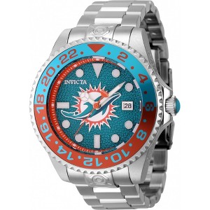 Invicta 45029 Men's NFL Miami Dolphins Green, Orange Dial Watch - 1 of 2
