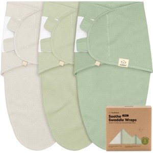 3pk Soothe Wren Swaddle Sleep Sacks, Organic Newborn Swaddles Wrap 0-3 Months, Soft Baby Wearable Blanket - 1 of 4