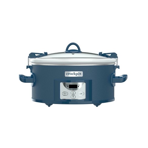 Crock-Pot 7qt One Touch Cook and Carry Slow Cooker - Blue - image 1 of 4