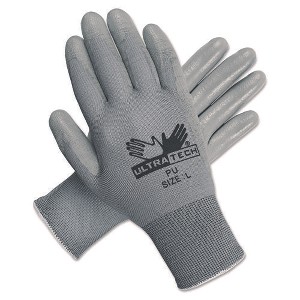MCR Safety Ultra Tech TaCartonile Dexterity Work Gloves, White/Gray, Large, 12 Pairs - 1 of 1