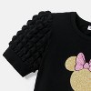 Disney Mickey and Friends Toddler Kids Girl Dresses Short Sleeve T-Shirt Bodycon Dress Black - 3 of 4