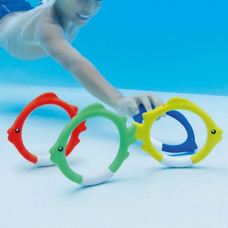 Intex Diving Swimming Pool Kids Toy Play Underwater Fish Rings Sticks, 4 Pack, 5 of 6