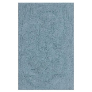 Knightsbridge Tuft Twisted 220 GSF Non Skid Back Bath Rug 17 x 24 - Light Blue - 1 of 4