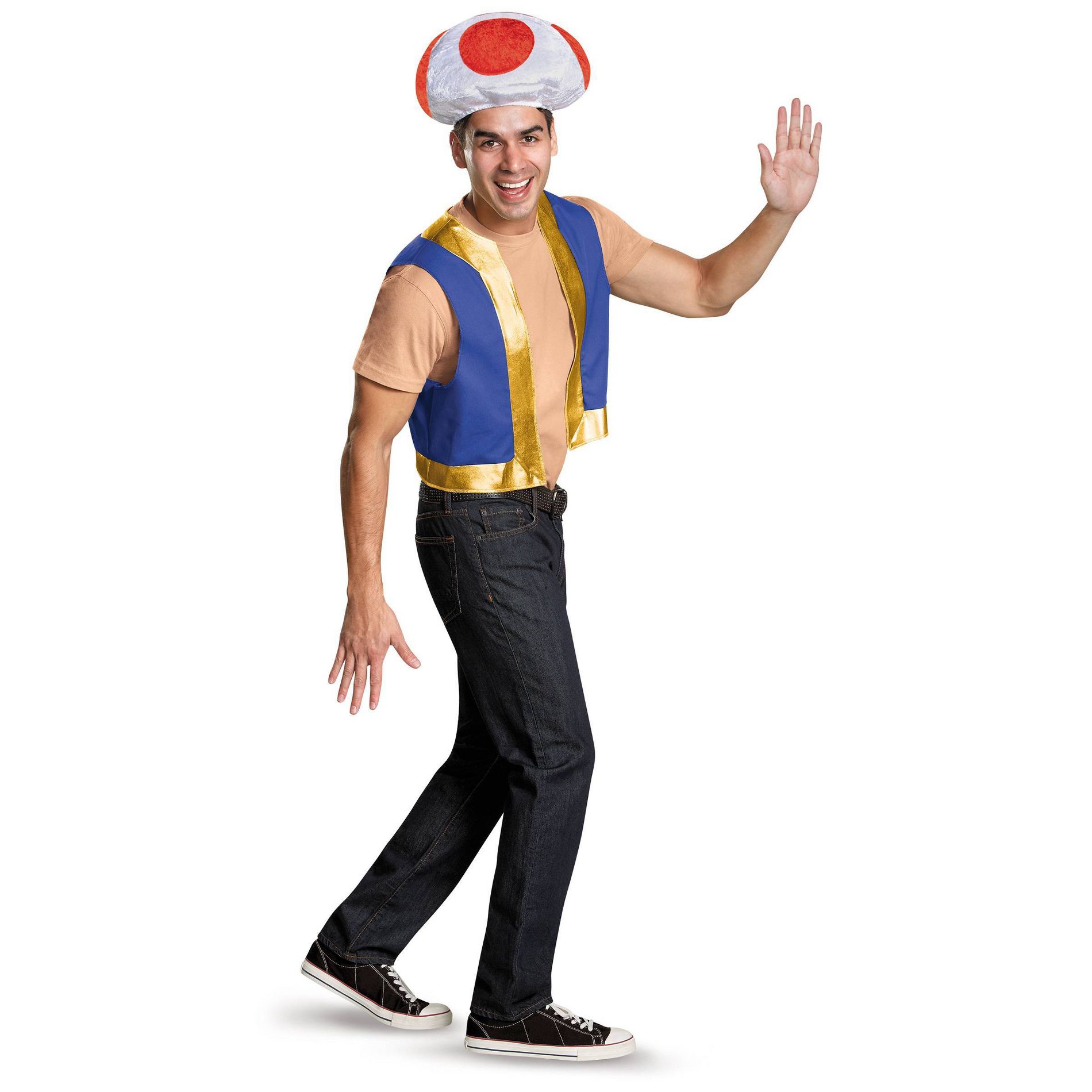 Nintendo Adult Super Maria Bros Toad Costume Accessory Kit One Size