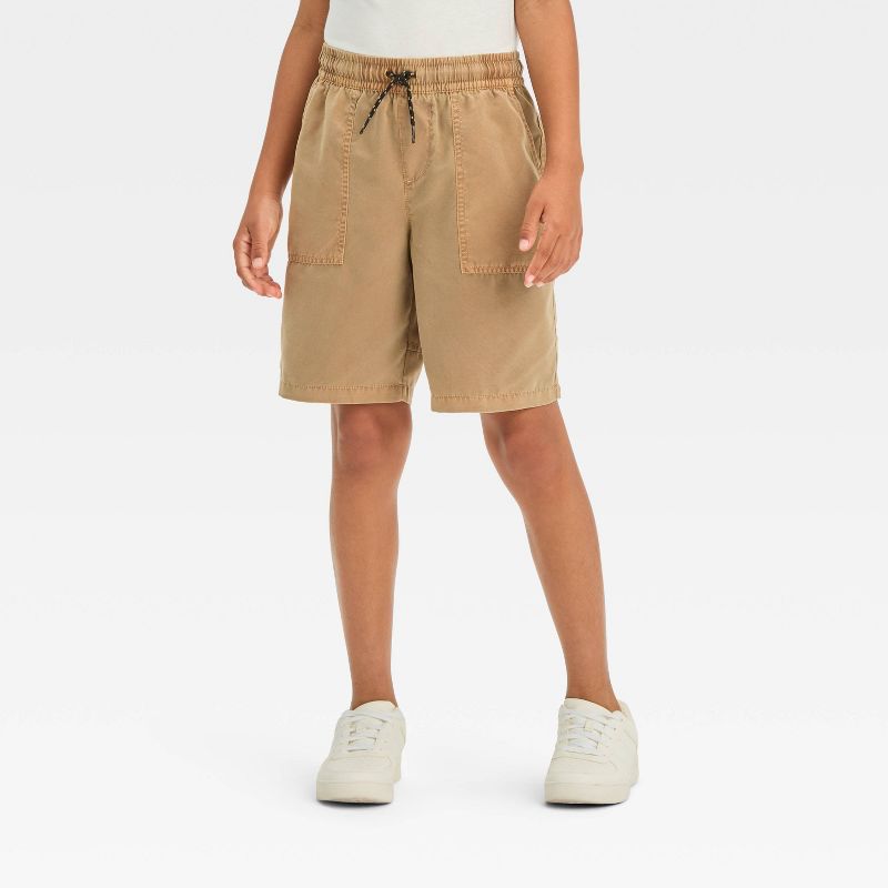 Boys' Washed Woven Shorts with Drawstring - art class™, 1 of 4
