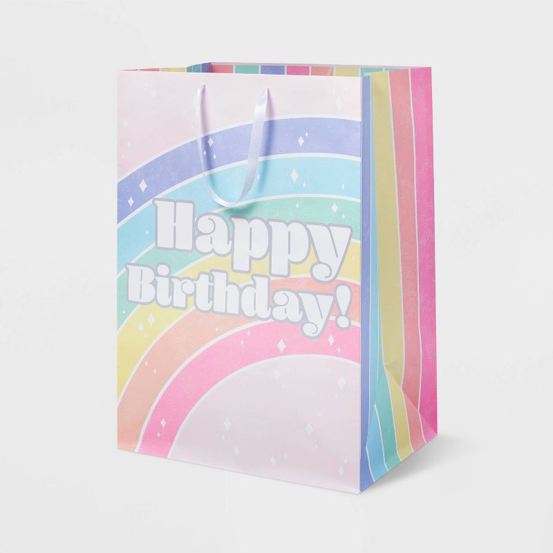 Colossal &#39;Happy Birthday&#39; Rainbow Gift Bag - Spritz&#8482;, 1 of 5