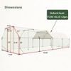 Kumasinova Walk-In Chicken Coop Large,Poultry Run with Waterproof Cover,Outdoor Chicken Cage with UV Protection,Galvanized Steel Animal Enclosure - 2 of 4