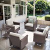 Buenhomino Outdoor Furniture Sets – Swivel Chairs & Tables, Handwoven Wicker, Steel Frames, Weather-Resistant Cushions for Patio, Balcony & Garden - 2 of 4