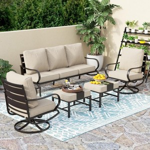 Mshliw 5 PCS Patio Furniture Set, Metal Outdoor Furniture Set - 1 of 3