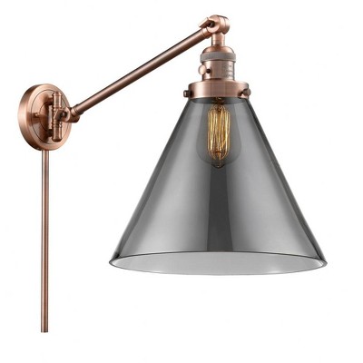 Cone - 1 Light Swing Arm Wall Sconce In Industrial Style-16 Inches Tall and 12 Inches Wide