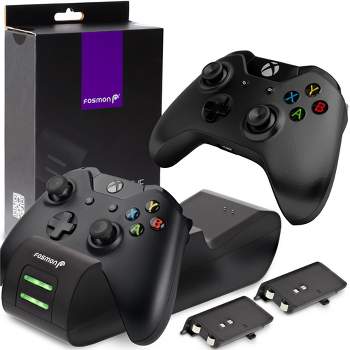 Fosmon Dual High Speed Charging Station with 2 Batteries for Xbox One and Xbox One X Controllers