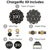 Big Dot of Happiness Adult 100th Birthday - Gold - Birthday Party Paper Charger and Table Decorations - Chargerific Kit - Place Setting for 8 - 3 of 4