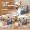 Itopfox Bean Bag Chair for Adults, Soft Waterproof Fabric Lounge Chair for Living Room, Reading Corner, Gaming, and Movie Space (Gray) - 4 of 4