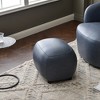 KINWELL 23" Wide Modern Faux Leather Upholstered Ottoman Footrest, PU Entryway Footstool - 4 of 4