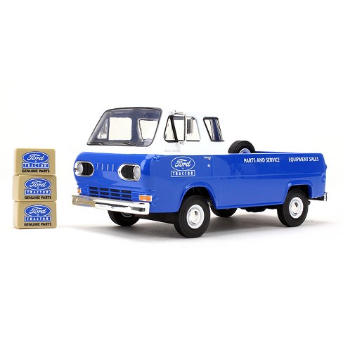 1960s Ford Econoline Pickup Blue With Boxes Ford Tractor Parts Service 125 Diecast Model Car By First Gear