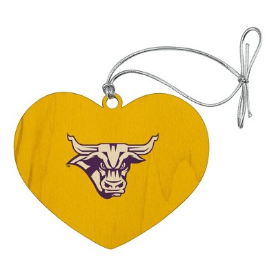 Mankato Secondary Logo Heart Love Wood Christmas Tree Holiday Ornament