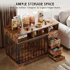 48'' Dog Crate Furniture, Heavy Duty Wooden Dog Kennel with Bowl & Storage Drawers, Indoor End Table for Small Medium Dogs - 4 of 4